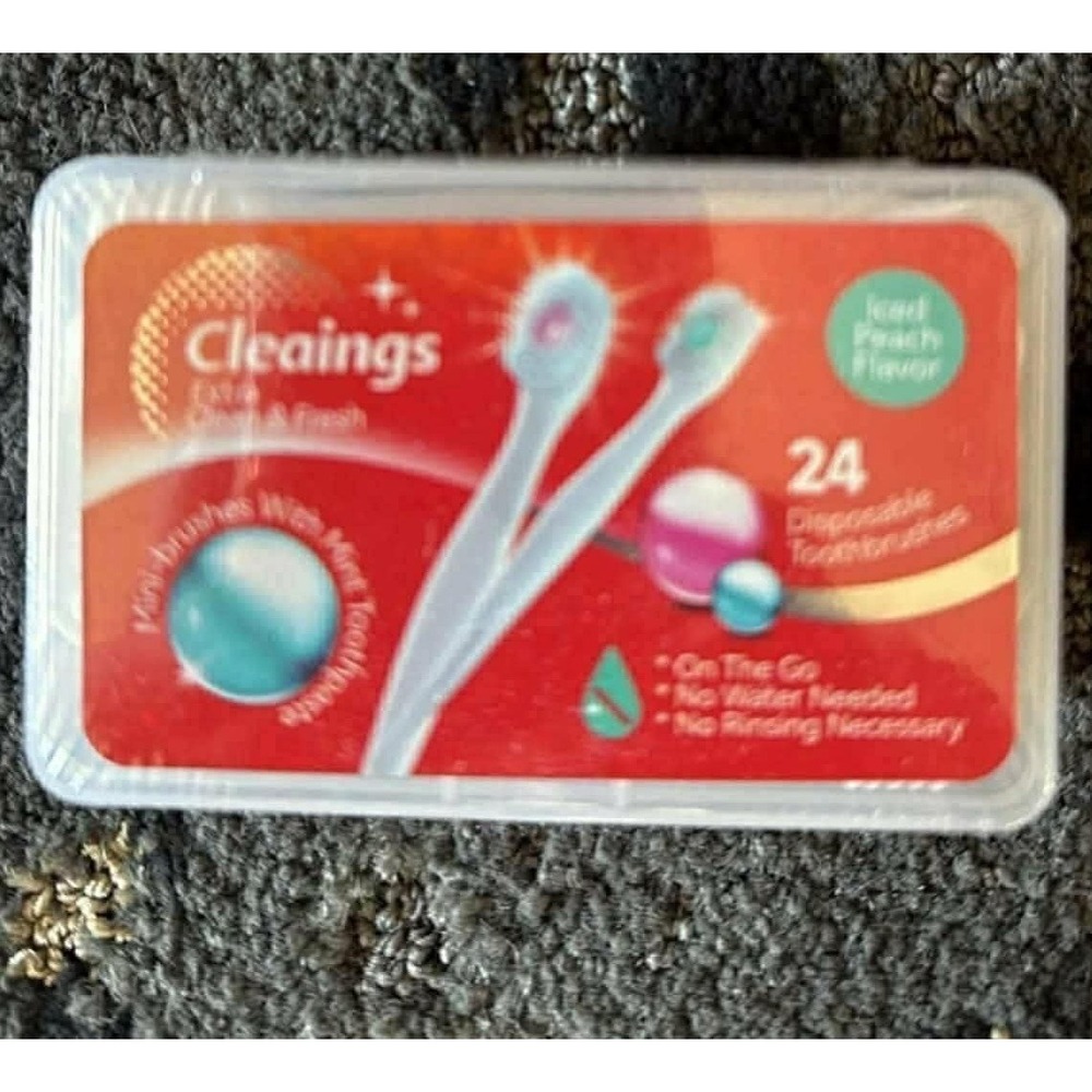 Cleaings Wisp Disposable Toothbrushes 24 Count Travel Pack No Water
